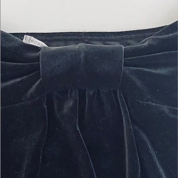 Vintage Necessary Objects Womens Tube Blouse Black like Velvet 80s Stretch S - Picture 6 of 6